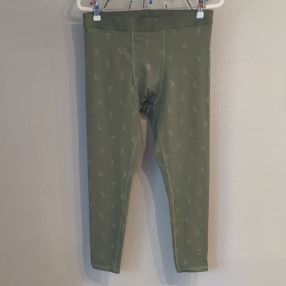 XL Chipotle Men's Printed Leggings Recycled Polyester Green